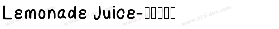 Lemonade Juice字体转换